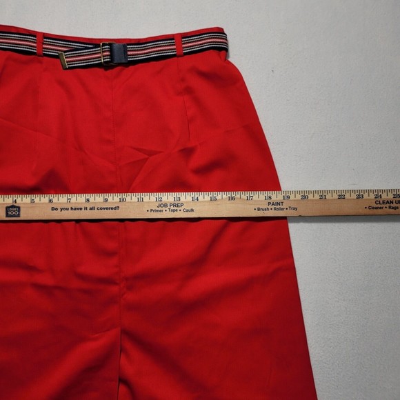 VTG Panther Skirt Red Midi Women's Size 09 / 10 Made in USA with Belt - Picture 5 of 11